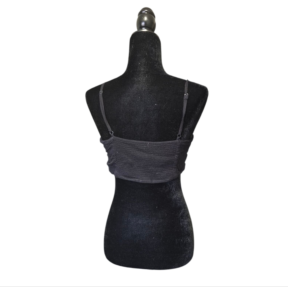 GUESS Pink Black Embroidered Cropped Top M - Picture 9 of 10